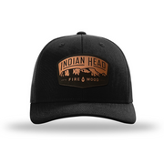 Hermit's Peak Badge Leather Patch Black Trucker