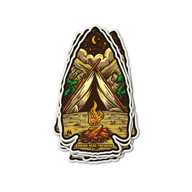 Camping Arrowhead Sticker