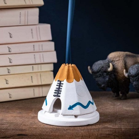 White Teepee Incense Burner